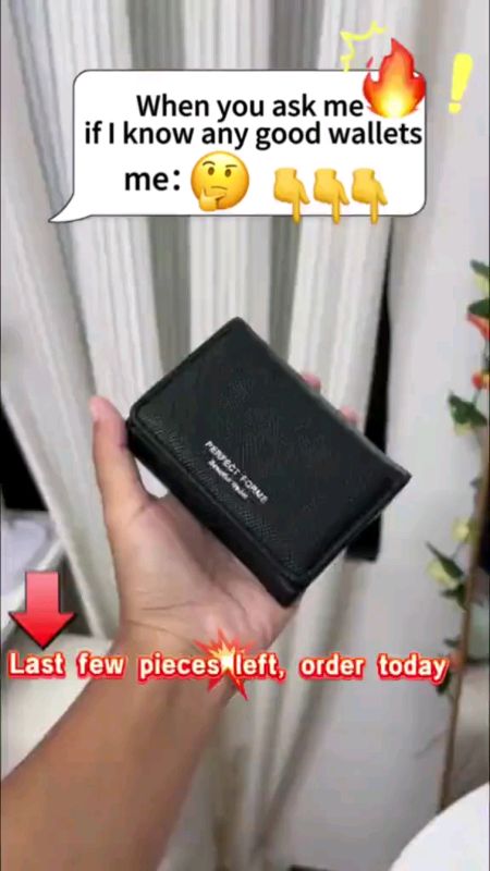 8in1 Men's Slim Card Holder Wallet RFID Blocking PU Leather foldable Wallet Large Capacity card bags#trend #ShopeePHPaydaySale #MasMuraSaShopee #FreeC
