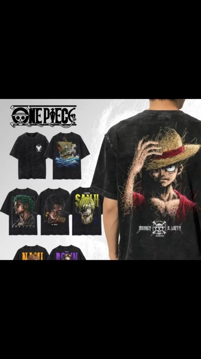 Oversized One Piece Character T-shirt | High-quality pure cotton streetwear top #Onepiece #tshirt #freecoinsinshopeevideo #checkoutna