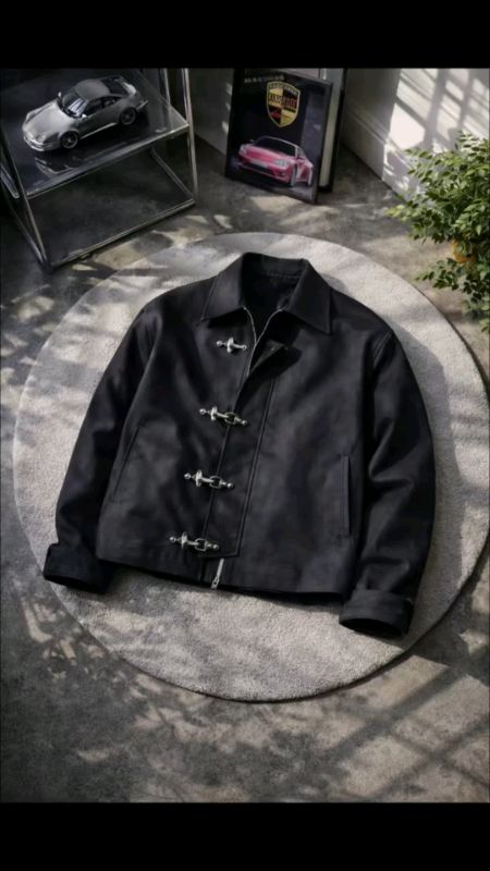 Clasp jacket  #zipjacket#longsleevejacket#jacket#fyp#menswear#leatherjacket#windproofjacket#croppedjacket#claspjacket#firemanclasp#firemanclaspjacket
