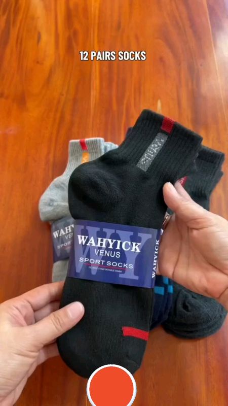 BURSON 12Pairs Perseper Men's Cotton Ancle School Sacks Assorted Color High Quality#Medyas#MasMurasaShopee #HugotsaShopee #GoodQuality #fyp #trending