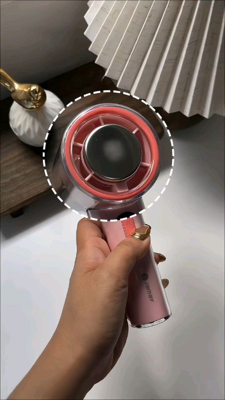 Jamay Rechargeable Type-C Foldable Portable Handheld Mini Manila Local Ship Turbo Cooling Fan Strong Wind 199 Adjustable Speed LED Digital Display Sil