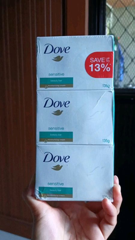 DOVE Sensitive Beauty Bar 135g 3s#FreeCoinsInShopeeVideo #fyp #trend #shopeebudol