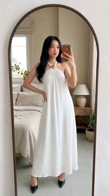 Perfect vacation and date outfit ✨ #MaxiDress #HalterDress #WomensFashionPH #ElegantOutfit #SummerOutfit #OOTD #ClassyStyle