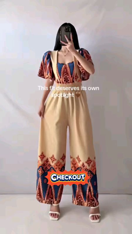 Printed Casual Padded Jumpsuit | DA&ABOUT #FreeCoinsInShopeeVideo #fyp #MassMuraSaShopee #fyp