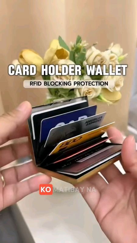 RFID Card Holder Wallet Ultra-thin Small Wallet Men Women Blocking ID Credit Card Case Minimalist#trend #ShopeePHPaydaySale #MasMuraSaShopee #FreeCoin