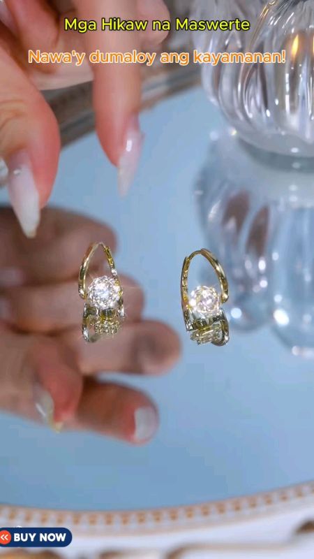 18k Saudi Gold Pawnable Precious Zircon Earrings Best-selling Hypoallergenic. #MasmuraSaShopee #FreeCoinSaShopee#hugotsaShopee