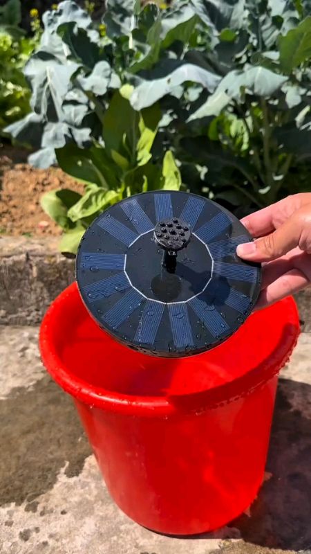 Solar Powered Pump Floating Bath Water Panel Garden Pool Pond Watering  Battery-free solar fountain pump for outdoor ponds and gardens #solarfountain