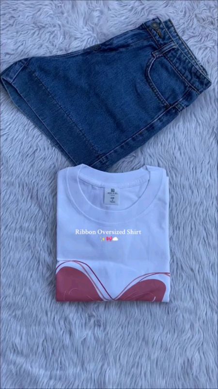 Korean Bow Design T-shirt For Women Clothing Summer Basic Casual Round Neck Color Tees#bestseller #MasMuraSaShopee