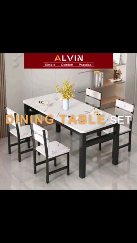 Check out ALVIN Dining Table And Chairs Combination 1 Table 4 Chairs Restaurant Home Type #tablesandchairs #table #chair #diningtable #diningset