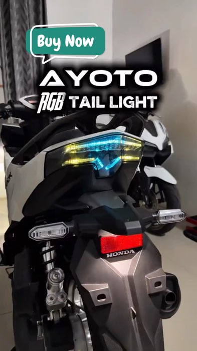 ￼AYOTO honda CLICK BEAT RGB tail light assembly V1 V2 V3 LED bluetooth APP control Crystal lamp pluy and play#Masmurasashopee #trending #shopee