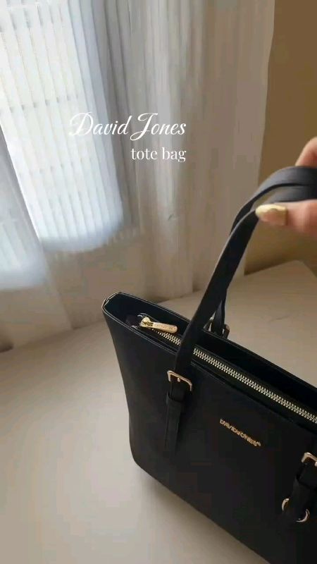 DavidJones Women's Large PU Leather Tote  Bag#FreeCoinsInShopeeVideo #MasMuraSaShopee #WishlistMoSagotKo #ShopeePHPaydaySale