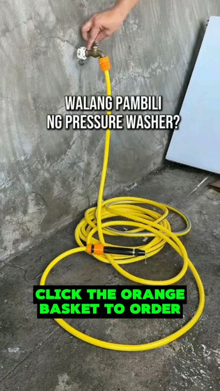 Para sa walang budget for pressure washer or nagtitipid sa kuryente #pressurewasher #gardenhose #carwash #flexiblehose #portablepressurewasher