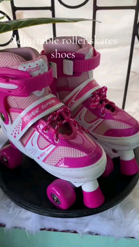 Roller Skate Shoes For Kids Girl Adjustable Roller Skate Shoes Portable Roller Skates 4 Wheels