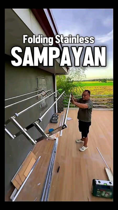 #retractable #drying #rack #clothes #Foldable #sampayan #Stainless Steel #DryingRack #WallMounted #trending #tool #fashion #diy