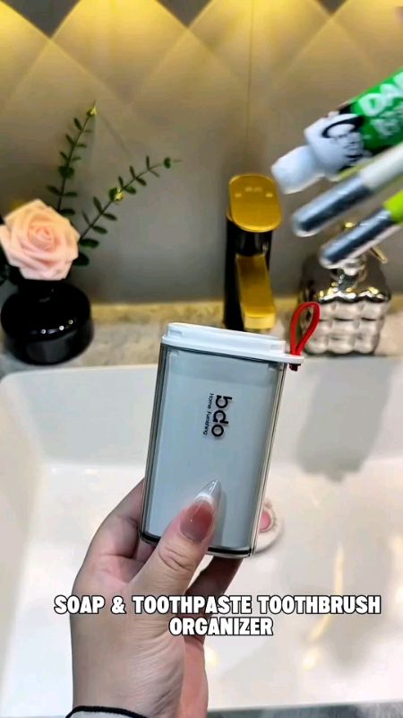 Travel kit organizer #travelkit #toothpasteorganizer #toothbrushorganizer  #travelkitorganizer