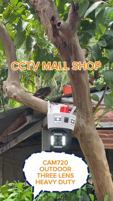 💙CAM720 OUTDOOR CCTV CAMERA THREE LENS WATERPROOF #CAM720 #CCTVMALLSHOP💙