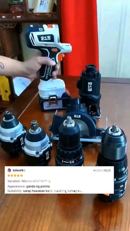 KEELAT 6 in 1 Brushless Impact Drill Cordless Reciprocating Saw Sander Chainsaw Multifunction#buynow #shopeediscounts #MasMuraSaShopee