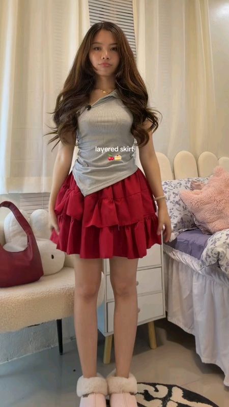 #layared #skirt #cakeskirt #cutesy #pleatedskirt #trending #MasMuraSaShopee