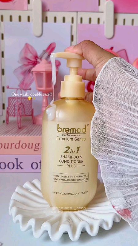 Bremod Premium 2-in-1 Shampoo Conditioner Plus Mild Cleanser With Keratin Coconut Oil BR-X329#ShopeePHPaydaySale #HugotSaShopee #MasMuraSaShopee
