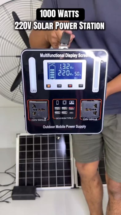 1000W Portable Power Station 988000mAh 220V With 45W Solar Panel#FreeCoinsInShopeeVideo#ShopeePHpayDaySale#MasMuraSaShopee#MasMuraSaShopee#Fyp#Trend