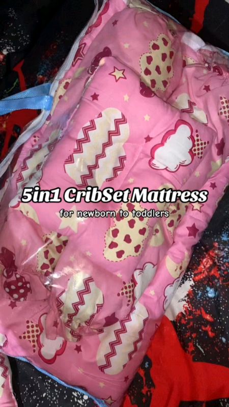 5 IN 1 BABY MATTRESS CRIBSET WITH TRANSPARENT BAG BABY BEDDING BABY PILLOW#pisocoinshopee #followers #follower