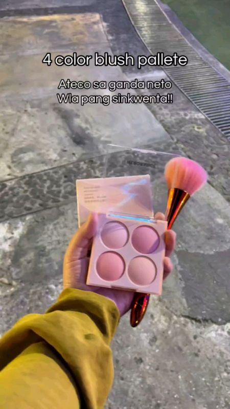 4 Colors Blush Palette Low Saturated Powder Compact Soft Color Gradient Matte Blush for Girls #Makeup