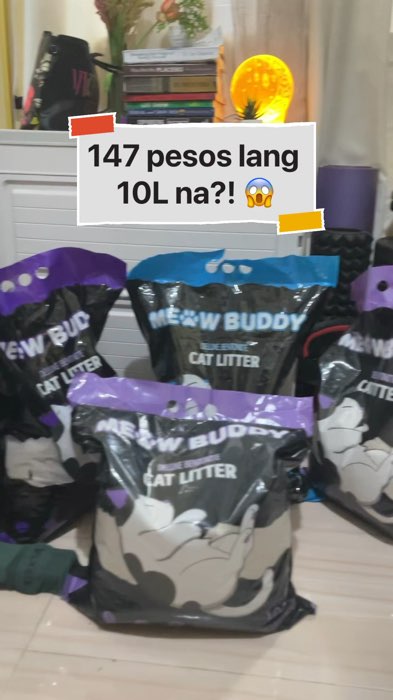Meow Buddy Bentonite Litter sand #meowbuddy #catlittersand #littersand #catowner #cat