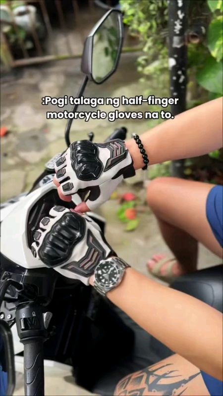Summer Motorcycle Gloves Half Finger Breathable Riding Gloves Wear Resistant Anti Slip Cycling Glove#trend #ShopeePHPaydaySale #MasMuraSaShopee #FreeC