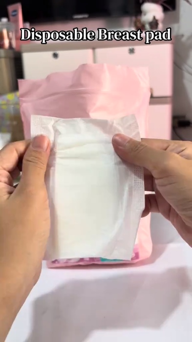 ￼100Pcs Breast Pads Disposable Nursing Pad Maternity Breastfeeding Pad Cotton Anti Overflow Milk Pad#affordable #fyp