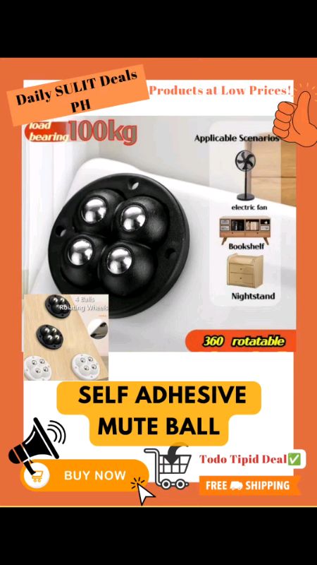 4 Pcs Self Adhesive 360° Rotating Furniture Caster Wheels #furniturecaster #casterball #furniturewheel #MasMuraSaShopee #FreeCoinsInShopeeVideo
