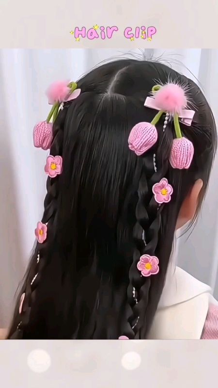 Tulip flower Hairclip #hairtie #hairclip #bowclip #ponytail #hairaccessories #hairstyle #hairstyling #hairbraid