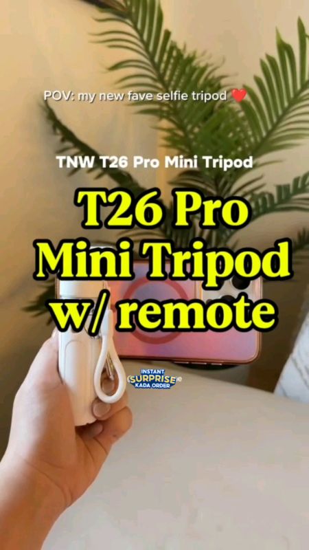 Tnw T26 Pro selfie stick tripod Mini tripod with 360 rotate and remote Keychain tripod selfie stick  #FreeCoinsInShopeeVideo #t26pro