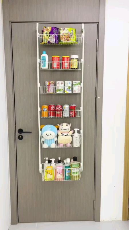 Organizer Spice Rack Bathroom Organizer 4/6 Layer Behind Door Hanging
