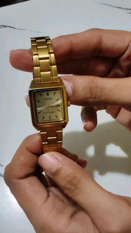Casio (LTP-v007G-9EUDF) Gold Stainless Steel Strap Ouartz Watch for Women