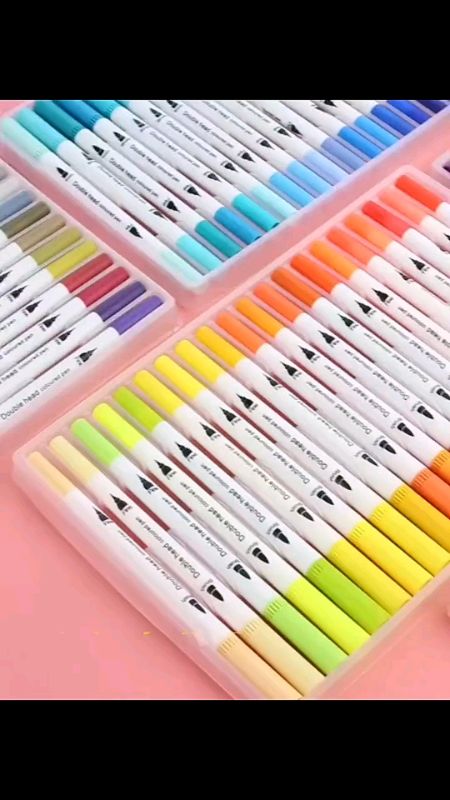 12-80 Colors Double Heads Marker Pens Set Watercolor drawing brush pen Highlighters School supplies#AngDaliDaliSaShopee #FreeCoinsInShopeeVideo #color