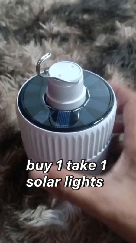 [ BUY 1 TAKE 1 ]  Solar emergency bulb Portable Led light  USB rechargeable bulb new Camping Light #FreeCoinSaShopee #MasMuraSaShopee #solarlight