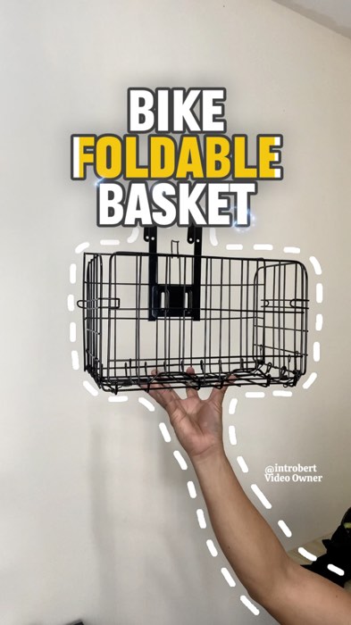 Bike Foldable Basket for Mountain Bike #bikebasket #basket #foldablebasket #bike #mountainbike #bikeaccessories #bikefrontbasket