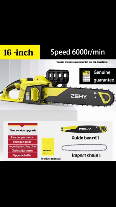 ￼12/16inches Electric Chainsaw Portable Mini wood cutting logging Small household handheld wooden saw