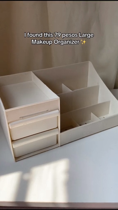 ctto | Large Capacity Cosmetic Storage Box Makeup Organizer Desktop Organizer Makeup Drawer Container-Z348 #makeuporganizer #organizer