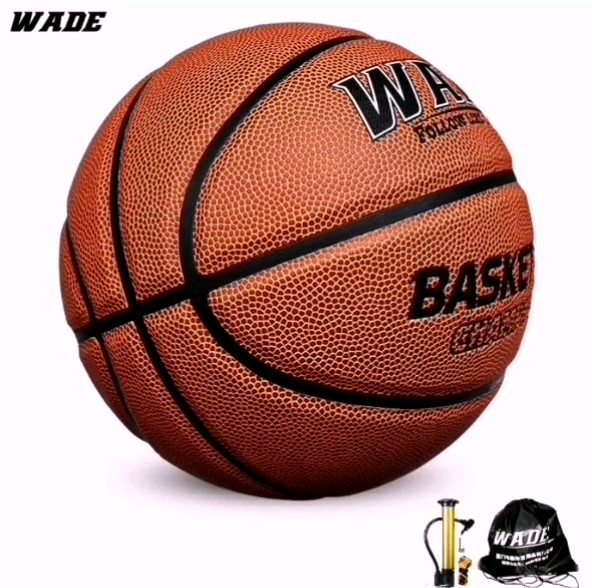 #FreeCoinsInShopeeVideo WADE Original Leather size 7# Indoor/Outdoor Basketball for Adult School kids ball Brown Classics Design Legal Bola Long Servi