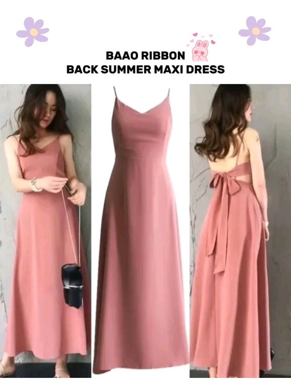 Check out BAAO ribbon back summer maxi dress. for ₱258. Get it on Shopee now! https://s.shopee.ph/1LPEtFCsd7