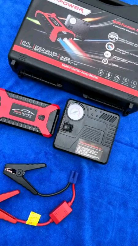 PORTABLE CAR JUMP STARTER #carjumpstarter  #carpowerbank #carjumperset #carjumper #withpump #highpower #jumpstart #powerbank #airpump #caressentials