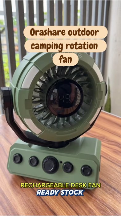 Orashare outdoor camping rotation fan #orashare #outdoorcampingfan #campingfan #rechargablefan #fan #vhylleshop #FreeCoinsInShopeeVideo #foryoupage