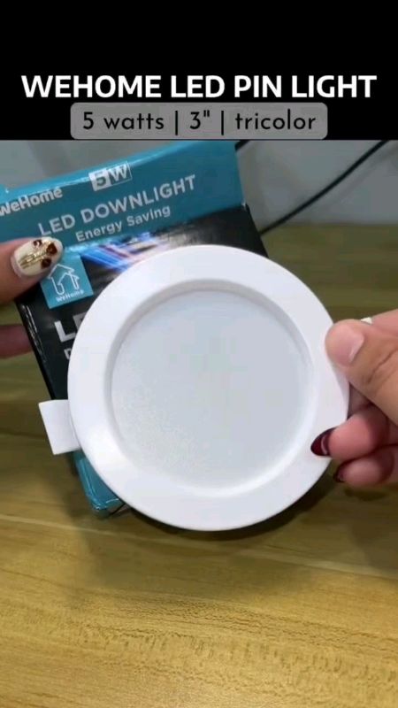 WeHome #ultrathin #LED #ceiling #light #pin Light, 3 Colors 3500K/4000K/6500K Selectable 5W 9W #downlight  #FreeCoinsInShopeeVideo #MasMuraSaShopee