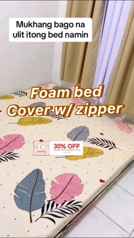 Bed mattress Foam cover with zipper #FreeCoinsInShopeeVideo #shoppefinds #shoppebudol #foamcoverzipper