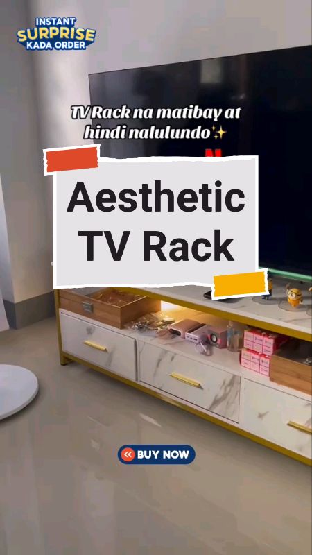 Ang sosyal at very aesthetic ang vibe nitong tv rack na nabili ko✨😍😱  #tvrack #furniture #qualitytvrack #Legittvrack #FreeCoinsInShopeeVideo