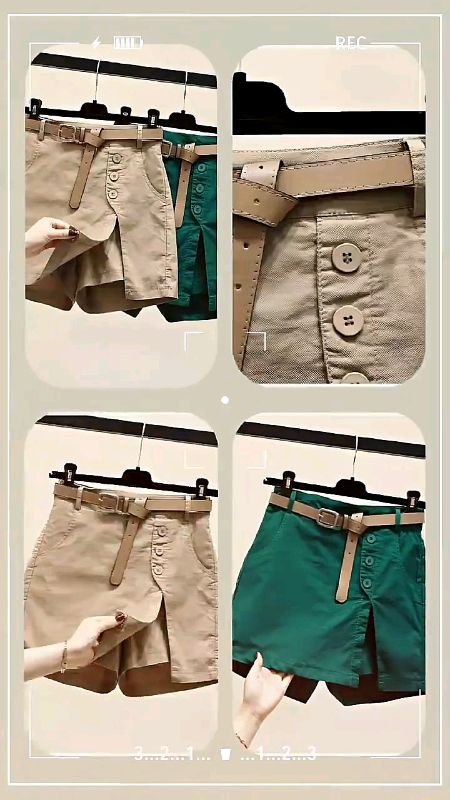 #stitch with jenviedelamen Korean Fashion Elastic Waist Skirt Slimming Skort Split Short Cargo Pants#MasMurasaShoppe #FreeCoinsinShoppeVideo