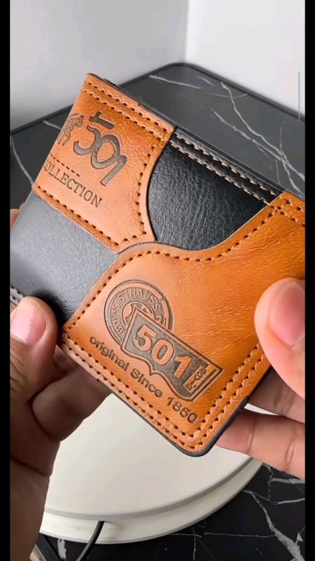 Men's Leather Wallet Short Wallet Elegant Wallet #shortwallet #wallet #MasMuraSaShopee #FreeCoinsInShopeeVideo
