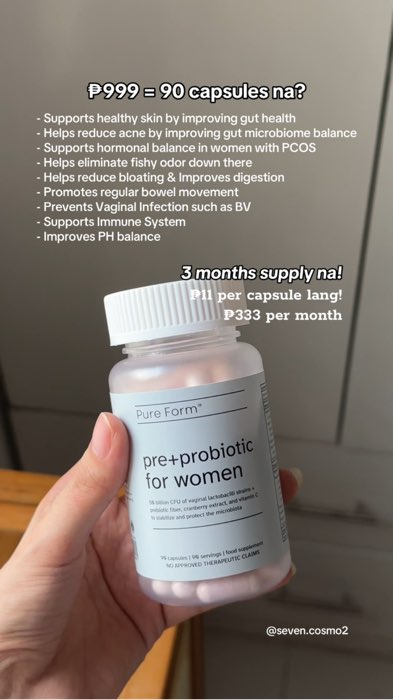 Benefits of Pure form probiotics! #fyp #fypage #fyppp #fypシ゚ #fypdong #fypp #pureform #probiotics #pureformprobiotics #preprobiotic #supplement #acne