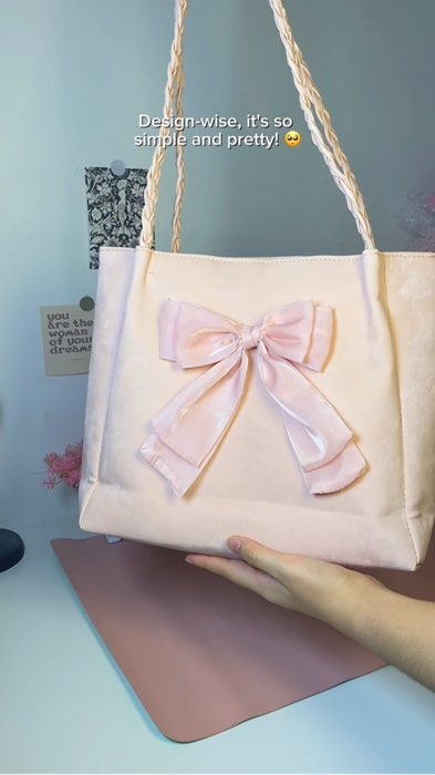 Bag Female Niche Design Bowknot Clash Colour Shoulder Bag Casual Tote plain business #FreeCoinsInShopeeVideo #MasMuraSaShopee #trending #trend #viral